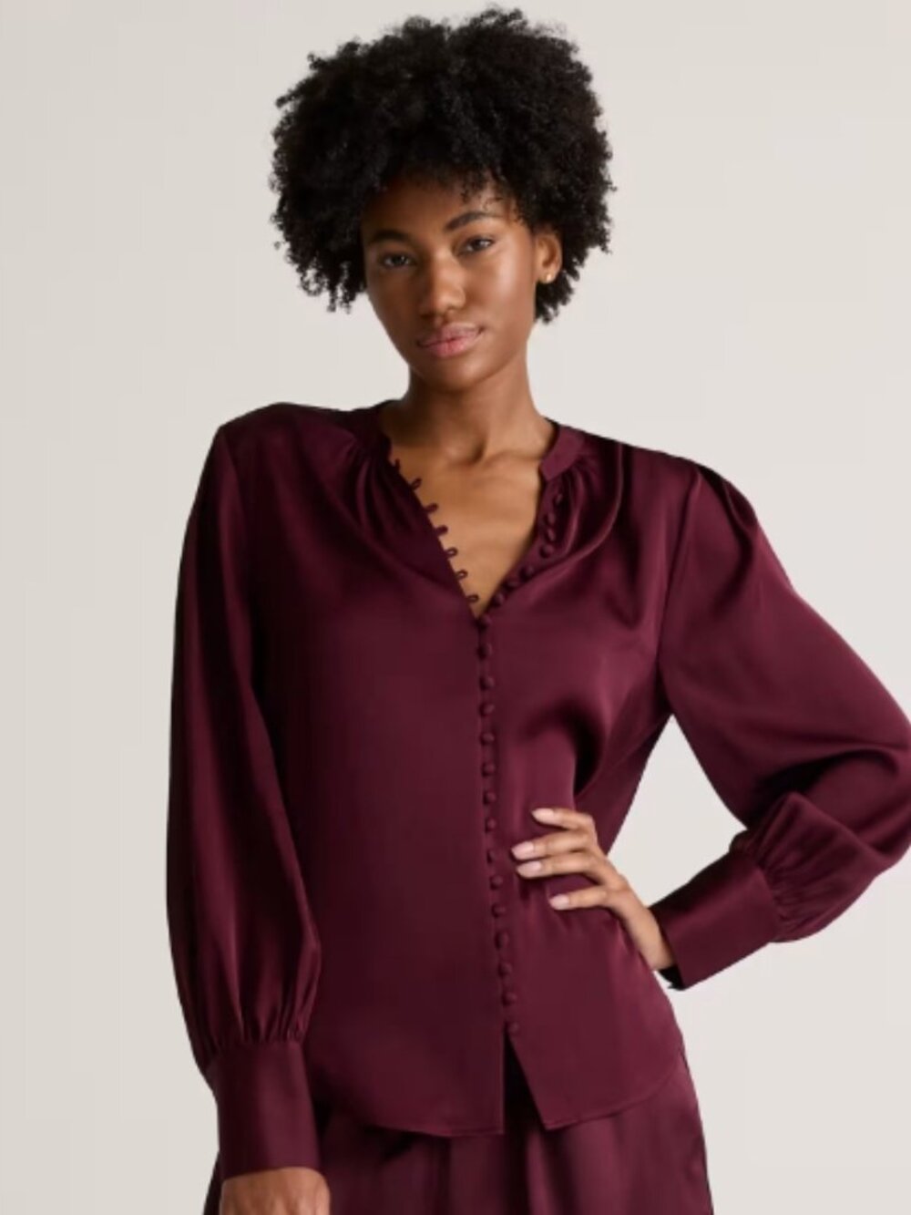 NWT Quince **BLACK** Washable Silk Peasant Blouse GORGEOUS fits sz 2 + 4